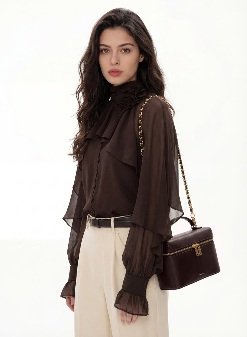 Thulath Women's Shoulder Bag, Exquisite Chain Design,Vegan Leather Shoulder Bag, women's commuter shoulder bag crossbody bag chain bag, The perfect gift choice - Image 3